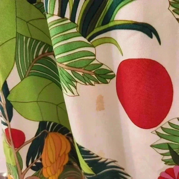 Trina Turk M Fantasy Island Tropical Banana High Neck Shift Dress #Z547 - Picture 2 of 6